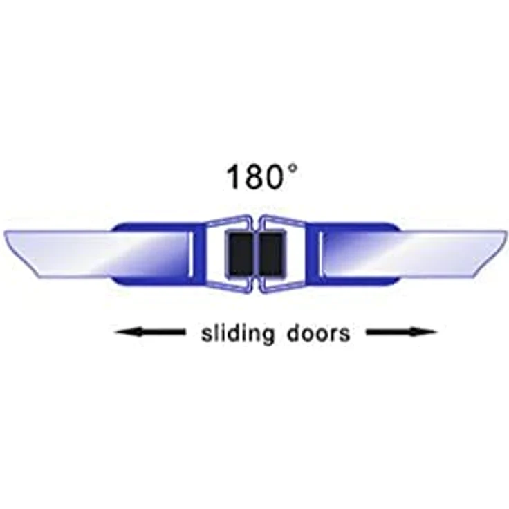 Bagnoxx 2m Duschdichtung, transparente Magnet Dichtung für 8mm Glasstärke, 180 Grad, für pendelnde Duschtüren – Bild 3