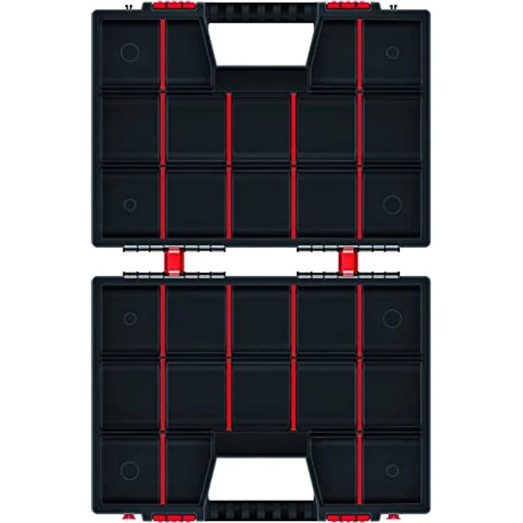 Doppelter Sortimentskasten Kleinteilemagazin Sortimentsbox mit Trennwänden Kunststoff 39 x 29 x 13 cm – Bild 3