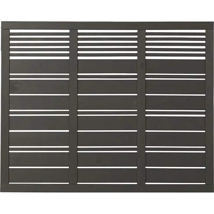 Plus Sichtschutzelement Silence, 176 x 140 cm, Nadelholz in Umbragrau (RAL 7022), modernes skandinavisches Design