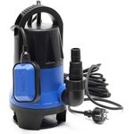 Wiltec Schmutzwasserpumpe 550 W 10500 l/h Tauchpumpe Gartenpumpe Brunnenpumpe Entwässerungspumpe - Zuverlässige Entwässerung bis zu 35 mm Größe, Vielseitige Anwendung in Garten, Teich, Pool und Keller - Kunststoffgehäuse - Blau - Preisvergleich