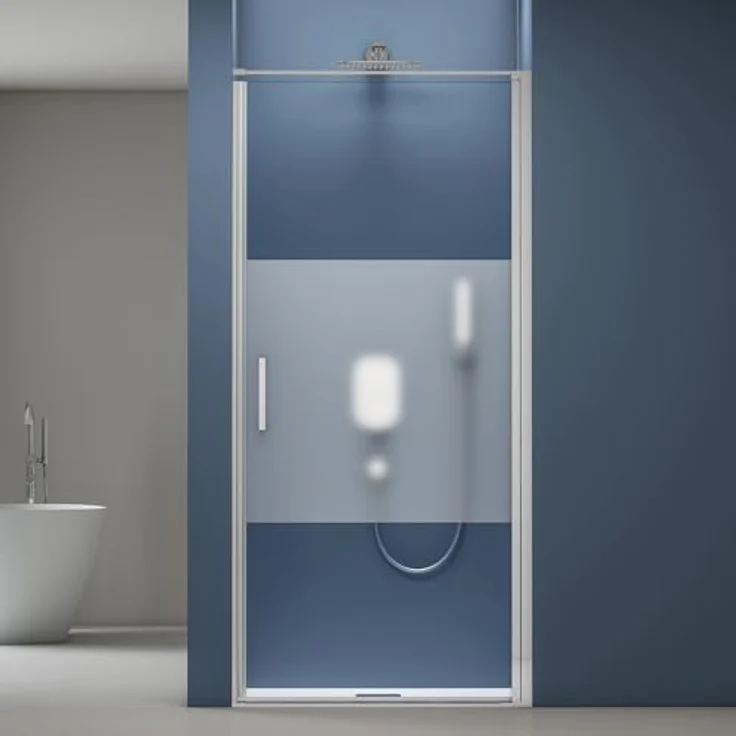doporro Dusch-Drehtür Nischentür Teramo36K Klarglas 80x195 cm NANO-Beschichtung ESG-Sicherheitsglas – Bild 3