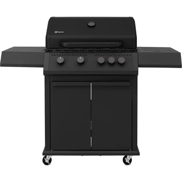 tepro 4+1 Brenner Gasgrill Riverbank, 4 Brenner mit Infrarot Keramik Seitenbrenner, große Grillfläche 70 x 42 cm, doppeltwandiger Deckel mit Thermometer – Bild 2