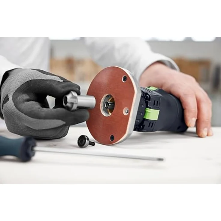 Festool OFKC 500 R3 EB-Basic, Akku-Kantenfräse mit 1/10 mm Frästiefeinstellung, bürstenlosem EC-TEC-Motor und transparenter Absaughaube – Bild 7