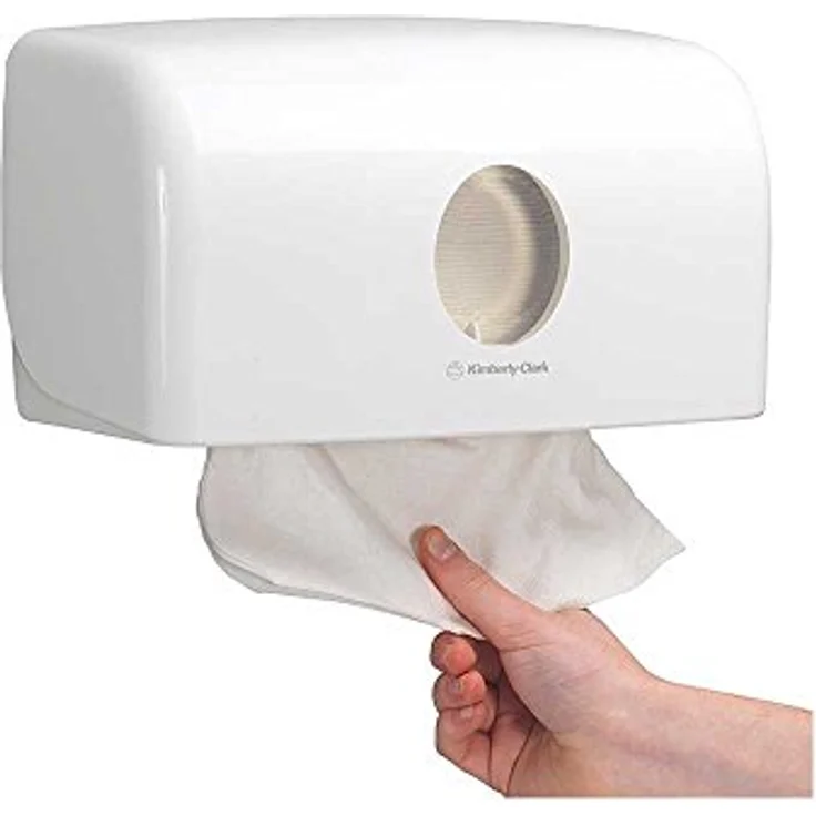 Kimberly-Clark Aquarius, Papierhandtuchspender für C- und Zickzack-Falthandtücher, weiß, mit Sichtfenster und patentiertem Überfüllschutz – Bild 2