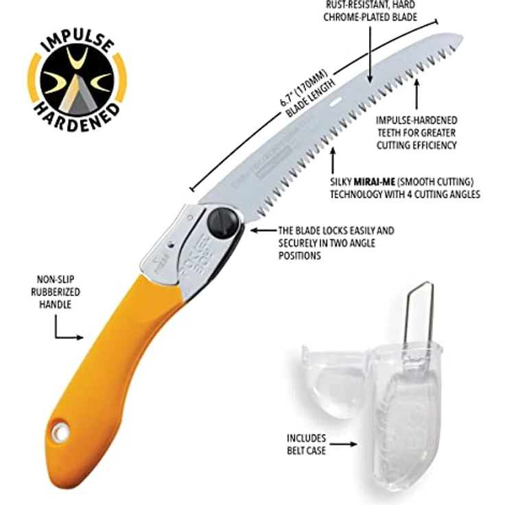 Silky Klappsäge Pocketboy Curve 170mm gelb-grob – Bild 5