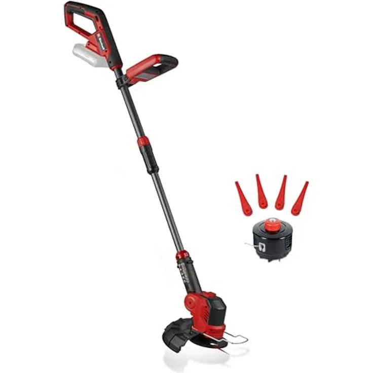 Einhell Akku-Rasentrimmer GE-CT 18/25-1 Li-Solo, 25 cm Arbeitsbreite, Messer- und Fadenbetrieb, ohne Akku und Ladegerät, verstellbare Handhabung