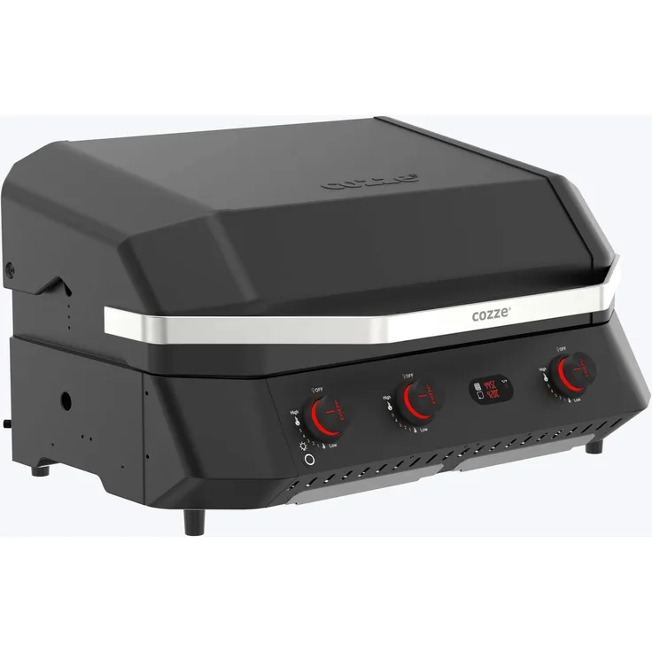 Cozze G-800 Gasgrill, Kombi-Modell mit emailliertem Gusseisenrost und Plancha-Funktion