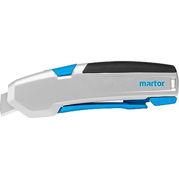 MARTOR SECUPRO 625 Sicherheitsmesser mit Trapezklinge, Cuttermesser für harte Schneidanwendungen, ergonomischer Griff, automatischer Klingenrückzug – Bild 1