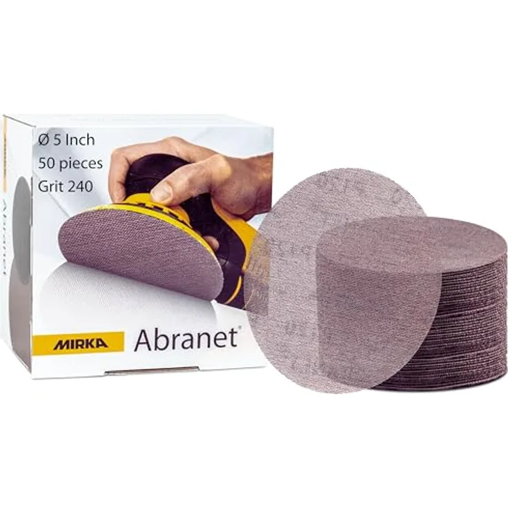 Mirka 9 a-232 240 12,7 Körnung 240 Mesh Schleifmittel Staub Schleifscheiben, Box von 50 Scheiben