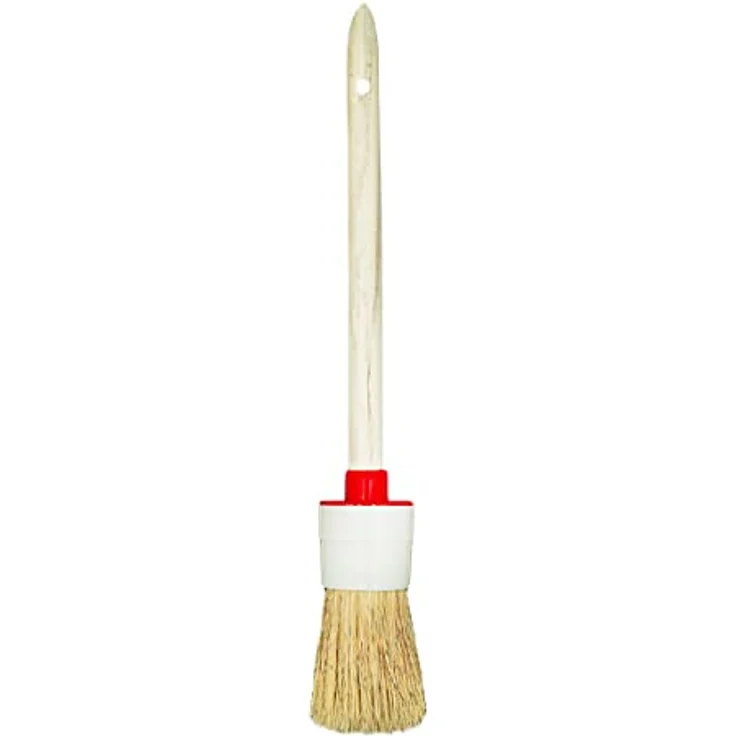 M7 Set mit 6 Pinseln 3 flach 3 rund 0 "1,5" 2 "4" 6 "Serie 04 für Malerarbeiten mit Farben und Lacken gleichmäßige Abdeckung Naturborsten – Bild 4