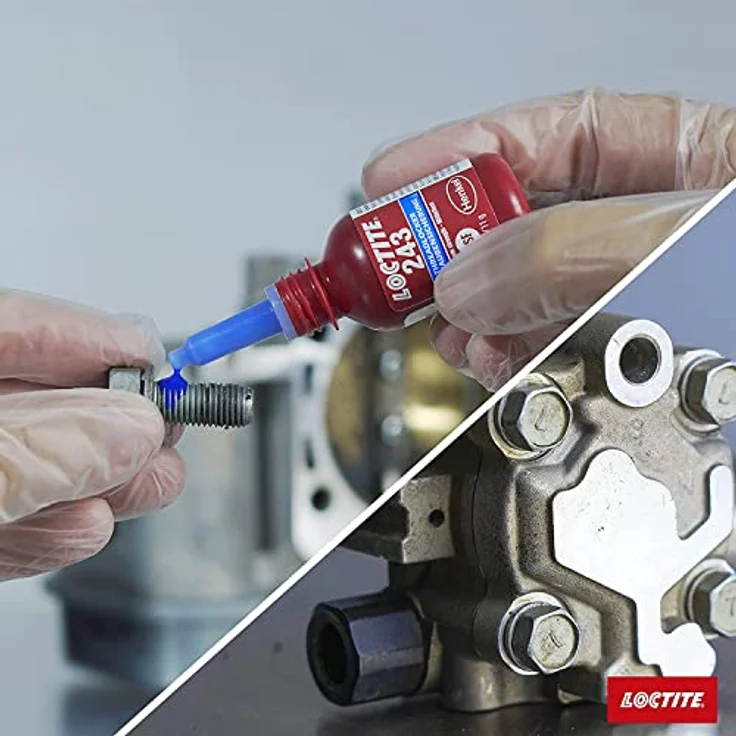 LOCTITE 243, universell einsetzbarer Kleber für die Sicherung von Schrauben, mittelfeste Schraubensicherung für Metallgewinde, Flüssigkleber für z. B. Pumpen, 1x10ml - Preisvergleich – Bild 5