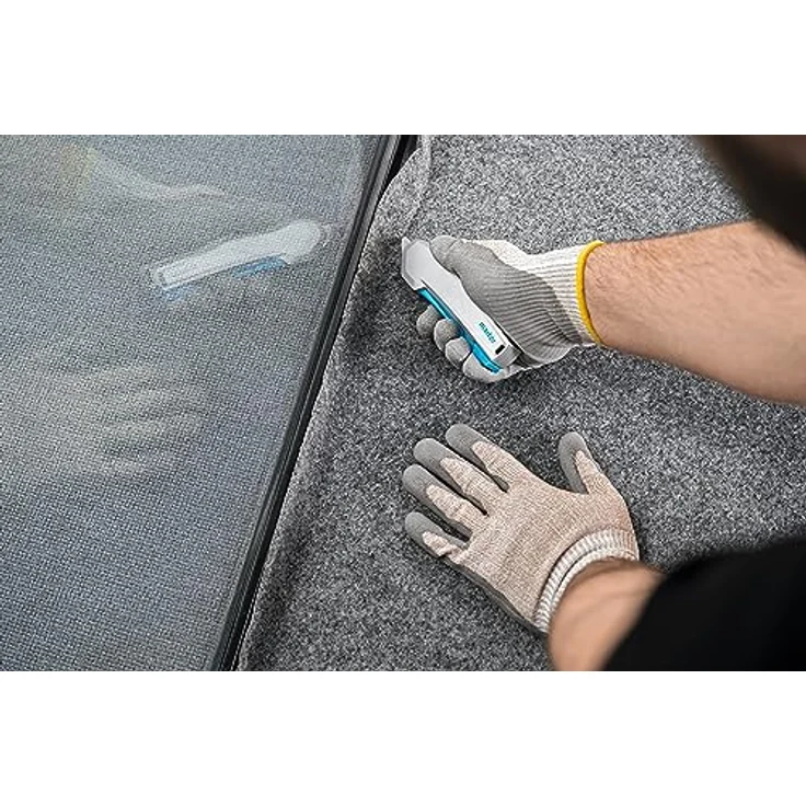 MARTOR SECUPRO 625 Sicherheitsmesser mit Hakenklinge, Cuttermesser für harte Schneidanwendungen, ergonomischer Griff, automatischer Klingenrückzug – Bild 3