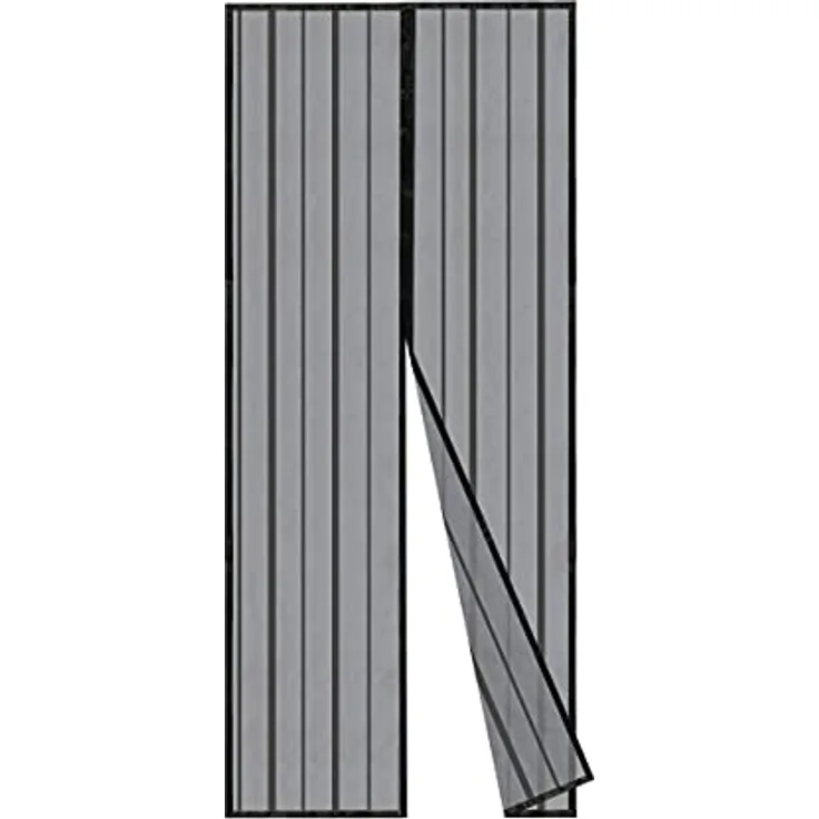 Sekey Magnet Fliegengitter Balkontür ohne Bohren, Türvorhang Fliegenschutz Schiebetür, Insektenschutz Vorhang Tür durch leichte Montage 100x220cm, Schwarz