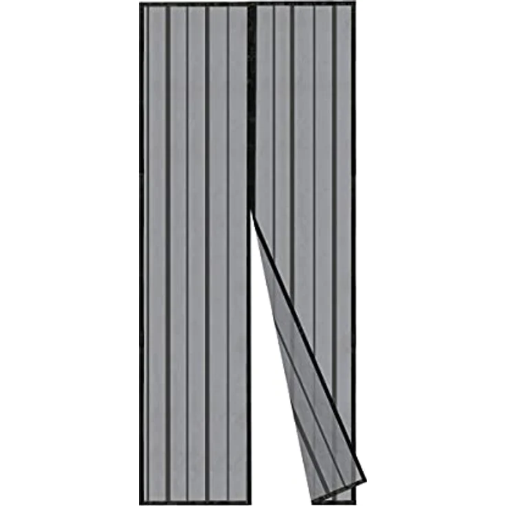 Sekey Magnet Fliegengitter Balkontür ohne Bohren, Türvorhang Fliegenschutz Schiebetür, Insektenschutz Vorhang Tür durch leichte Montage 100x220cm, Schwarz – Bild 1