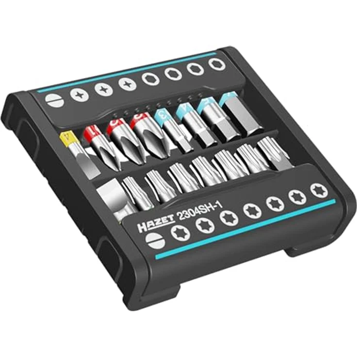 HAZET Smart Holder 2304SH-1, 16-teilig Werkzeughalter mit 6,3 mm (1/4 Zoll) Abtrieb, Schlitz, Kreuzschlitz PH, Innen-Sechskant, TORX, Made in Germany für KFZ-Wartungen und Reparaturen – Bild 2