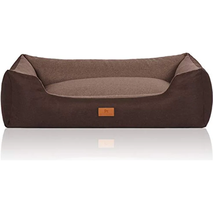 Knuffelwuff 14096-006 Hundebett Hundekörbchen Hundesofa Hundekissen Hundekorb Bezug Waschbar Luke Xl Braun-Potatoe – Bild 2