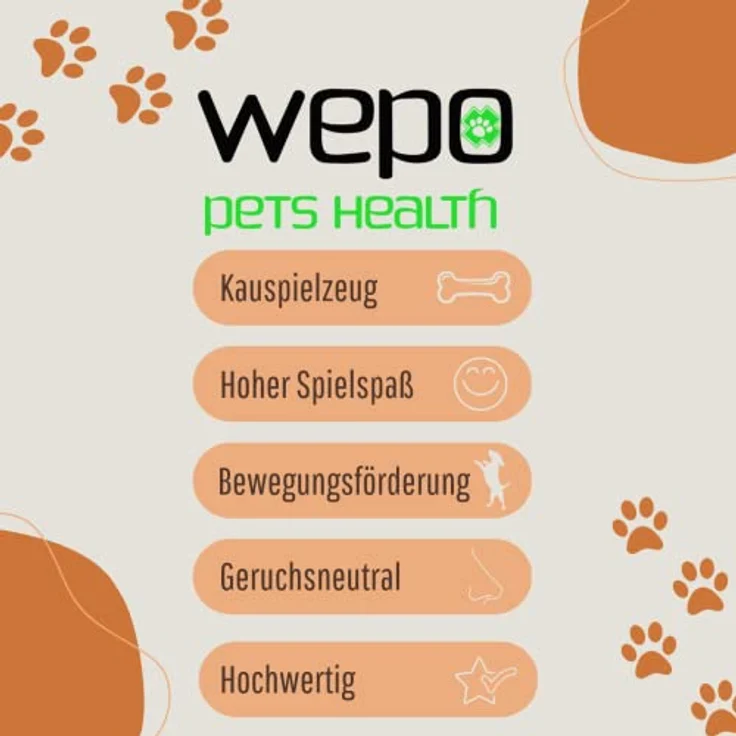 WEPO Kauknochen Rot - Hundespielzeug mit Glöckchen für kleine Hunde mit Sehschwäche – Bild 3