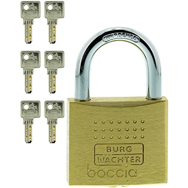 BURG-WÄCHTER Vorhängeschloss, 6,5 mm Bügelstärke, Kneifschutz, 6 Schlüssel, Boccia 450 40 6 SB – Bild 5