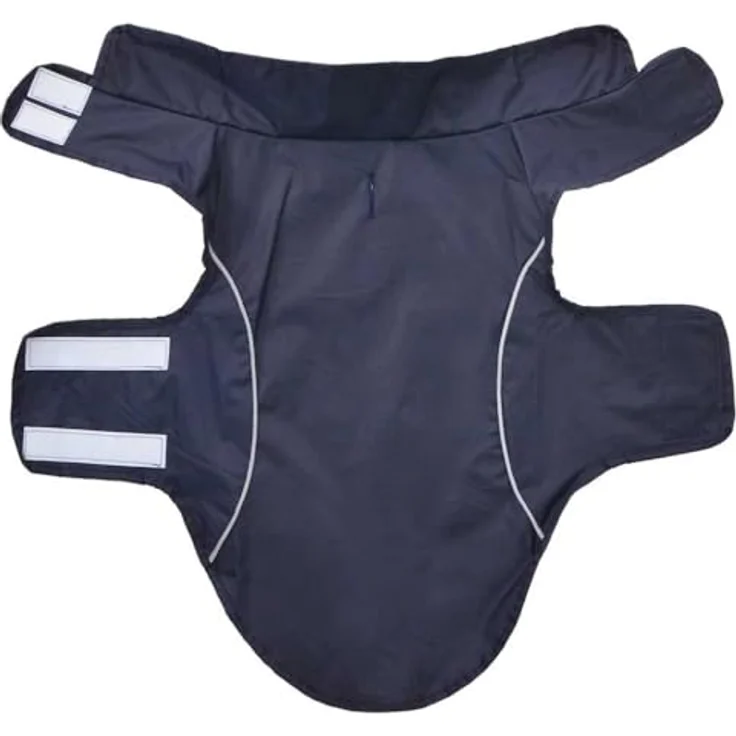 vidaXL Hunde Regenmantel, wasserdicht mit Reflexstreifen, leicht zu reinigen, Polyester, marineblau, XXS – Bild 5