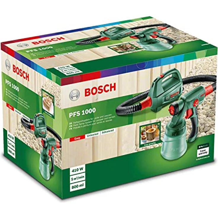 Bosch elektrisches Farbsprühsystem PFS 1000 (für Holzfarbe, im Karton) – Bild 9