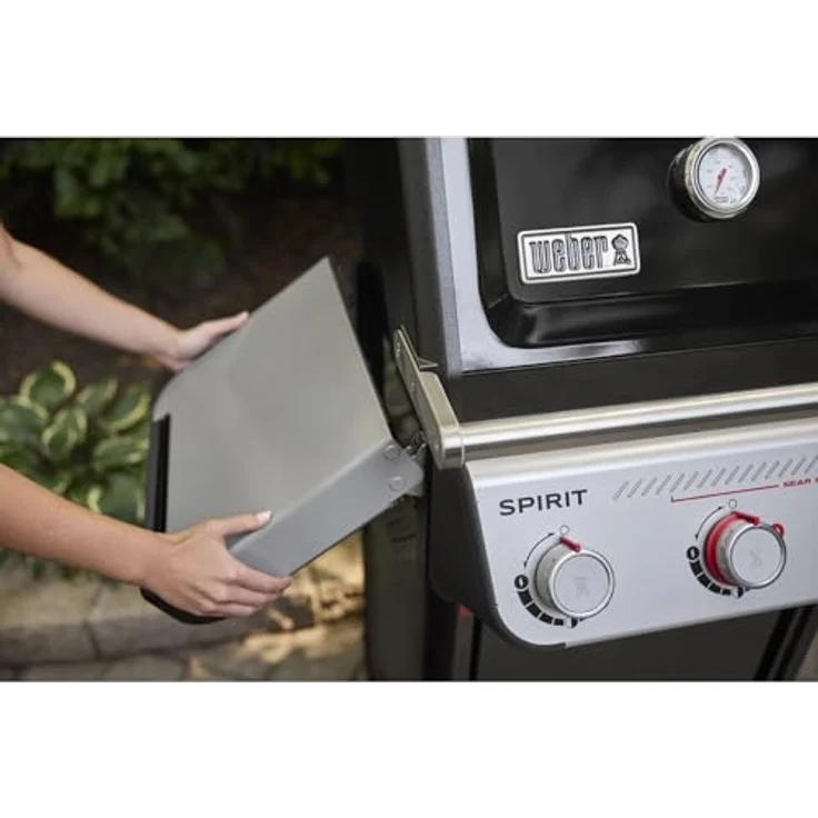 Weber Gasgrill Spirit E-325 GBS, 3 Brenner mit 9,1 kW, Grillfläche 52 x 44 cm, Edelstahl, abklappbare Seitentische – Bild 7