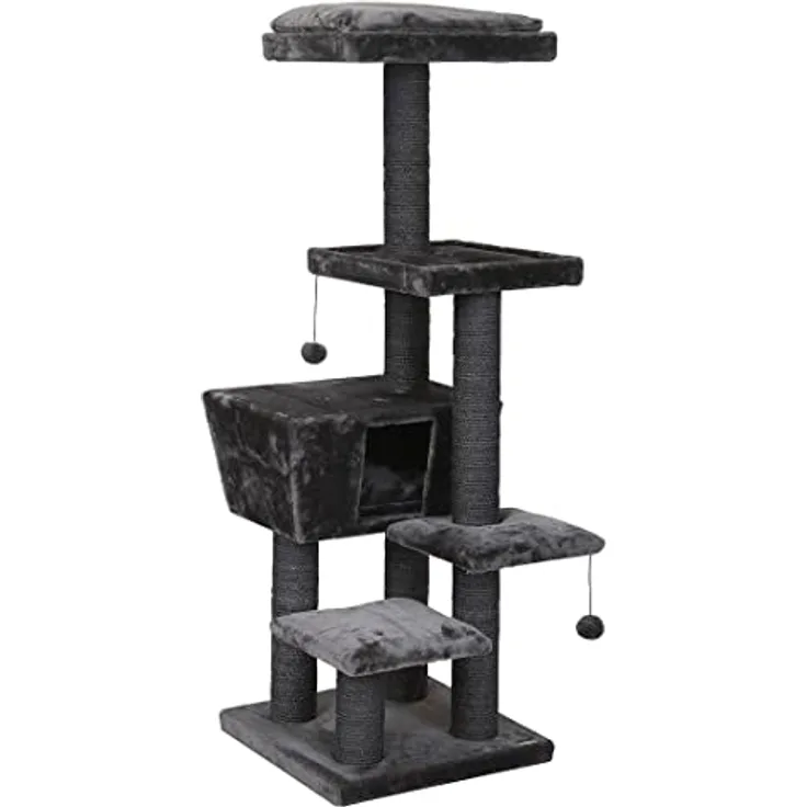 Europet Bernina 431-422427 Katzenkratzbaum Trend North Dakota, Circa 48 x 48 x 141 cm, grau