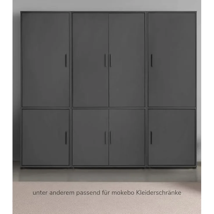 mokebo Möbelgriff Der Griffige (aus Aluminium), Anthrazit, 5er-Set – Bild 5