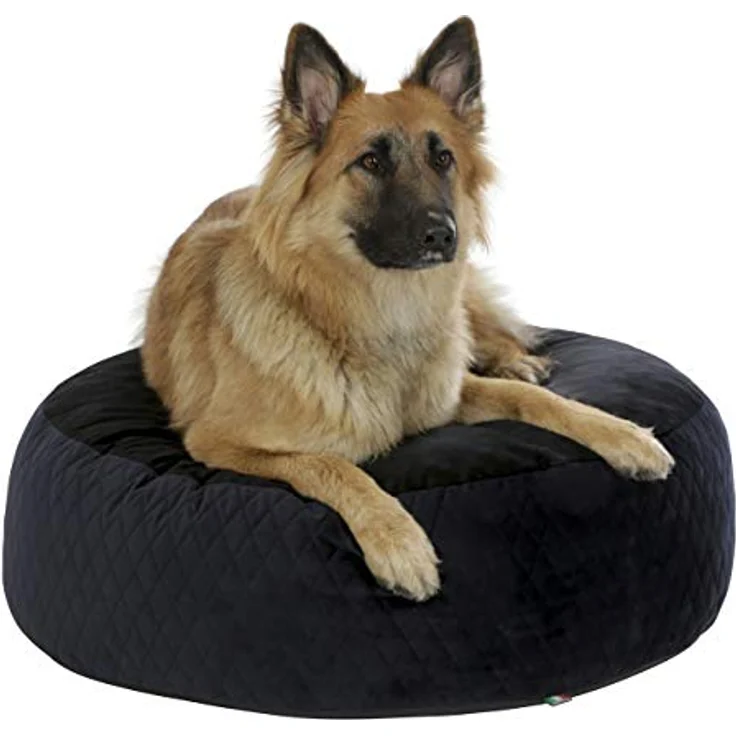 Maxi-Pet 80390 Liegekissen Pouf, durchmesser 60x18cm, schwarz/blau – Bild 4