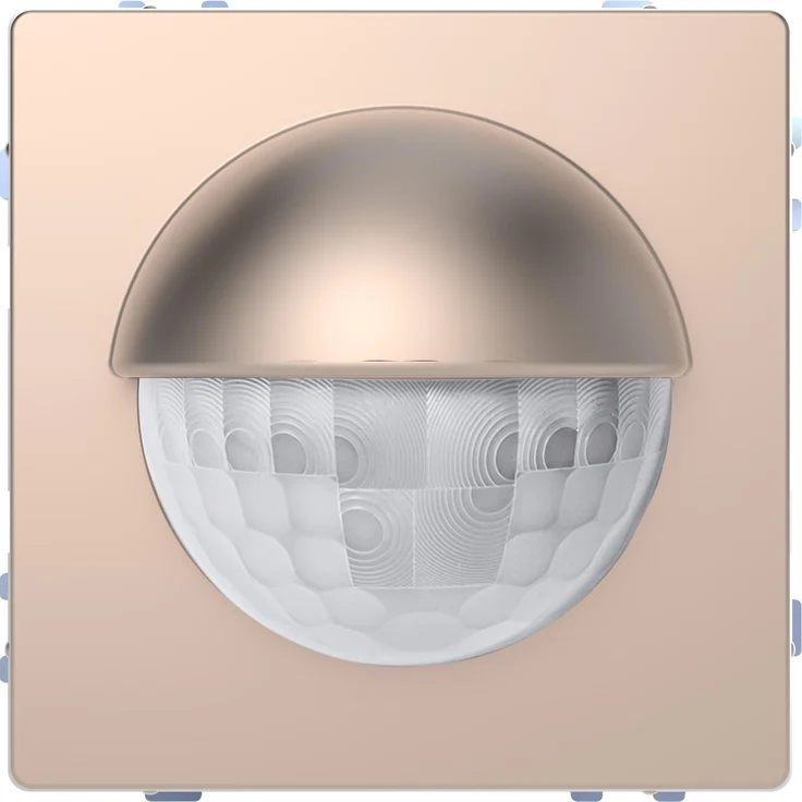 Schneider KNX ARGUS Präsenz 180, Bewegungsmelder mit Helligkeitserkennung, Champagnermetallic, für Wandmontage, 2 Bewegungssensoren, Reichweite 8 m