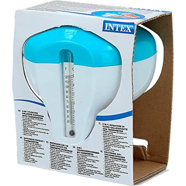 Intex  Spender chemische Pool und Spa mit Thermometer Dispensador con termómetro 14,5 cm bunt – Bild 4