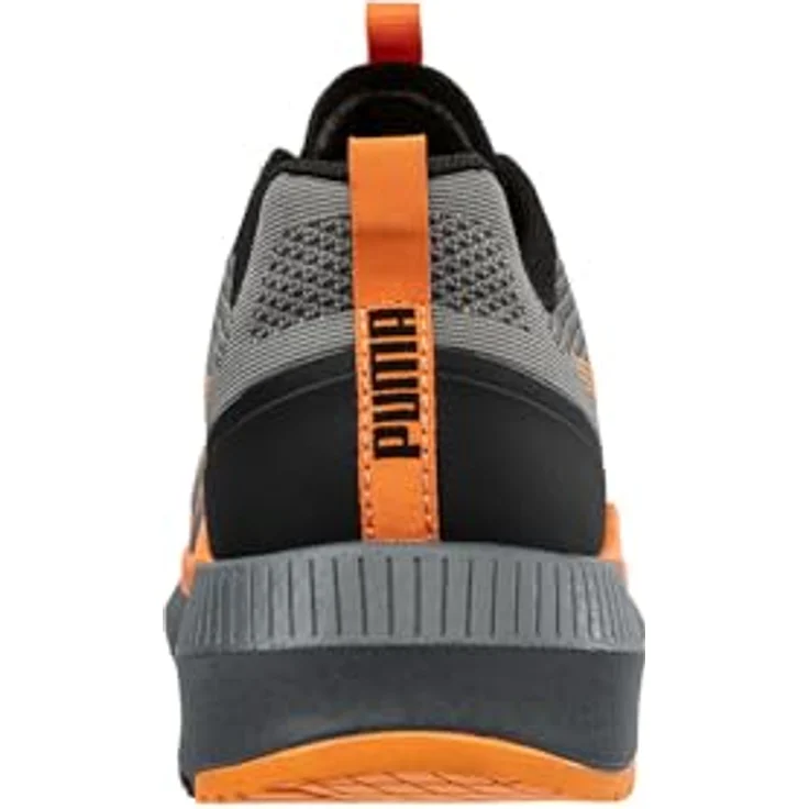 Puma S1PS Slide Sicherheitsschuhe, Grey/Orange, mit Fiberglas-Zehenschutzkappe und rutschfester Laufsohle, Größe 40 – Bild 4