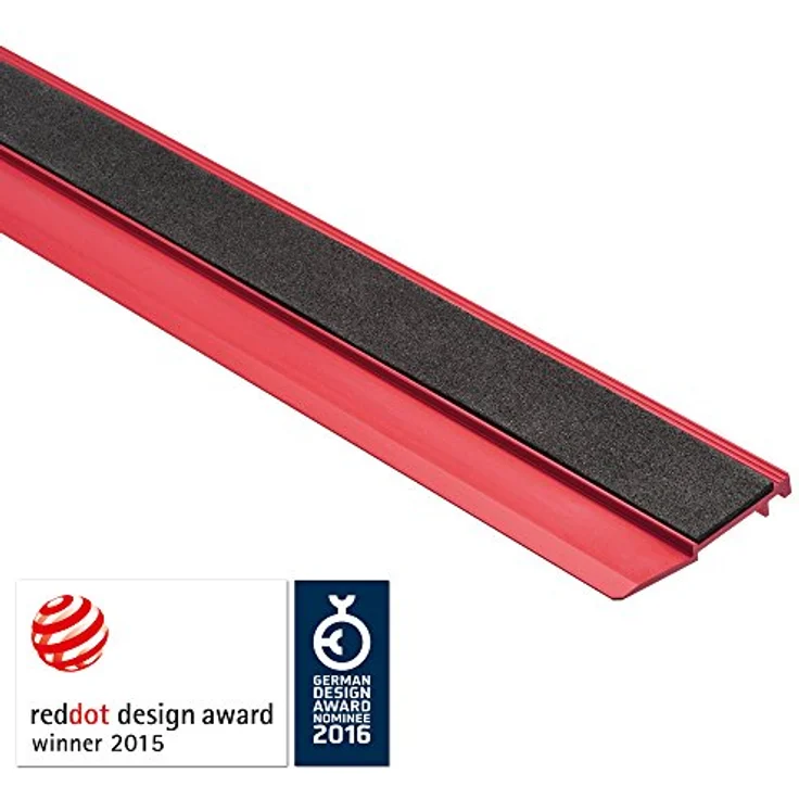 Schneide-Lineal 30 cm lang, aus Aluminium im knalligen Rot, rutschfest, robust, mit besonders gerader Schneidekante – Bild 5