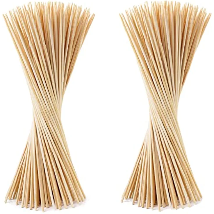 BigDean 200x Pflanzstäbe aus Bambus - Rankhilfe Tomatenstangen Holz Rankstäbe Bambusstäbe 90 cm Pflanzenstäbe Anzuchtstäbe