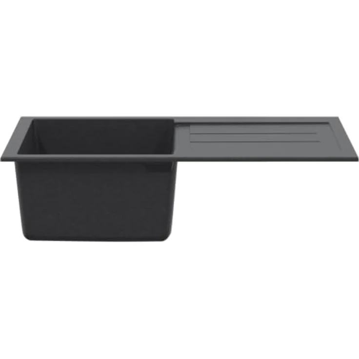 vidaXL Küchenspüle Einbecken 78 x 50 x 20 cm, Granit Graphit, hitzebeständig bis 280 °C, flecken- und kratzfest – Bild 5
