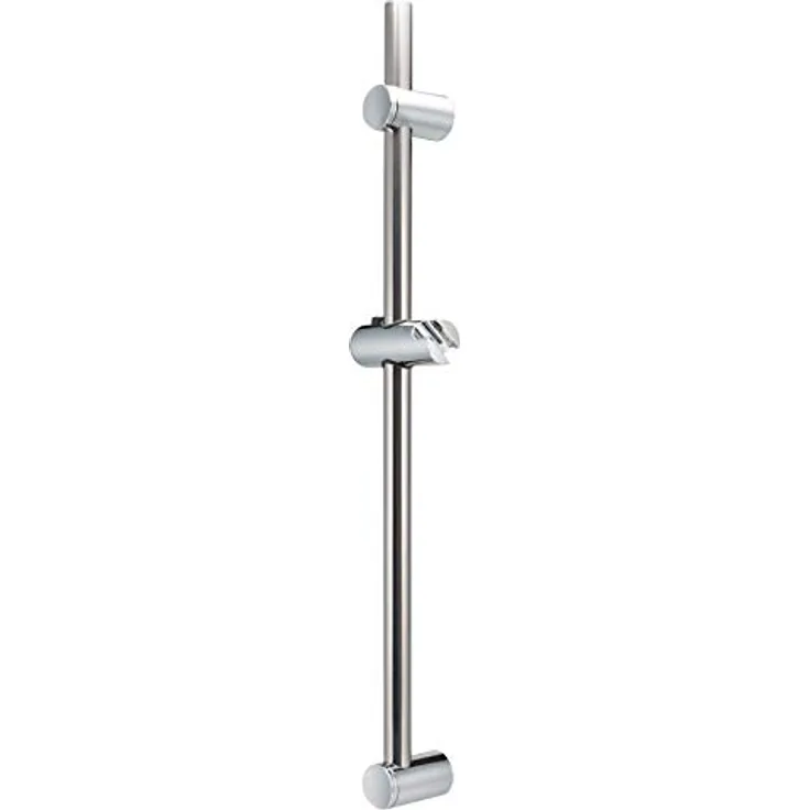 bremermann Brausestange Edelstahl 71,5 cm – inkl. Konus-Brausegleiter, oberes Bohrloch variabel (Chrom)