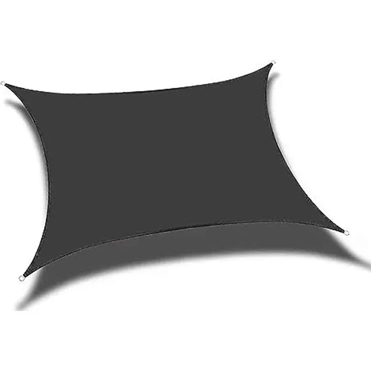 Segeltuch Polyester Oxford Stoff LxB 250x300 cm Schwarz Sonnensegel Wasserabweisend UV-Schutz »Malaga« 160gr./m² Rechteckig Wetterfest Reißfest, 2023900