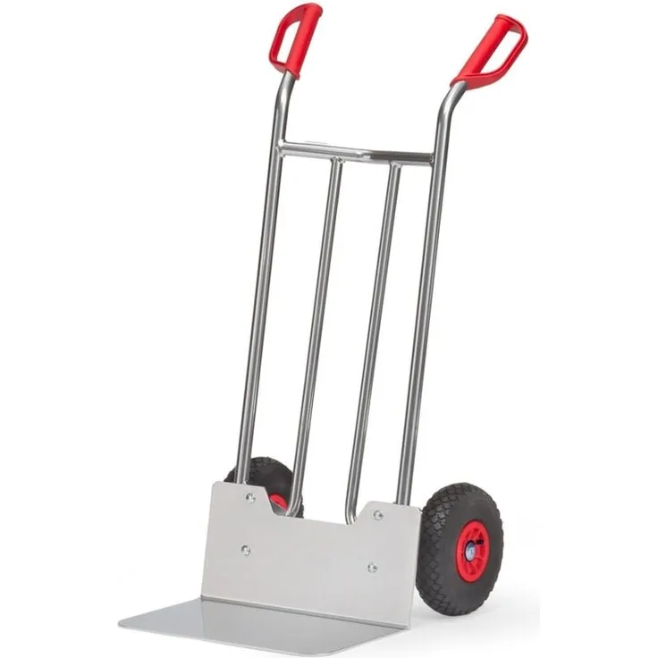 Fetra Alu-Sackkarre mit Lufträdern 260 x 85 mm, leichtes Aluminiumrohr, Tragkraft 150 kg, austauschbare Aluminiumschaufel
