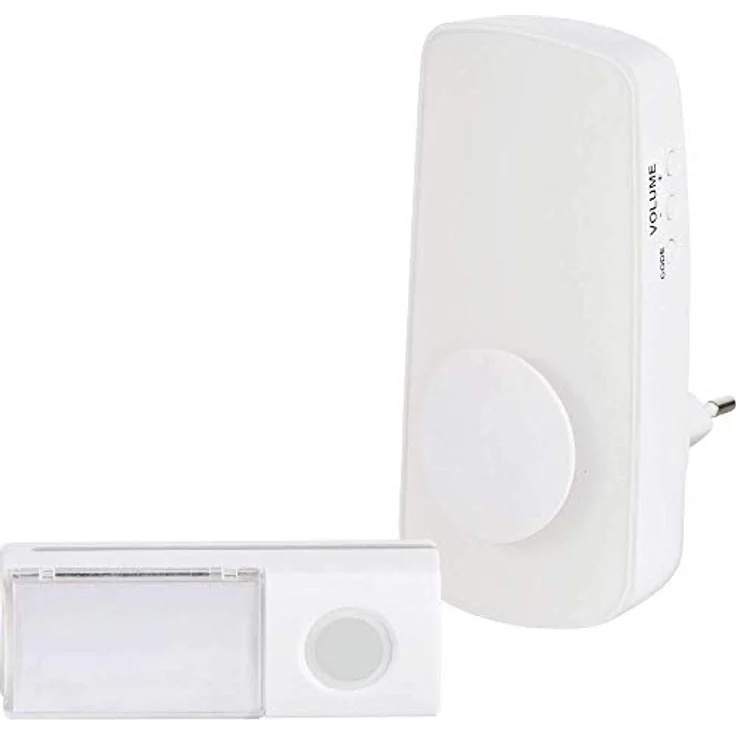 Heidemann Smart Home Türklingel Funkgong-Set mit Blitzlicht und Namensschild, Reichweite 150m, 8 Melodien – Bild 1