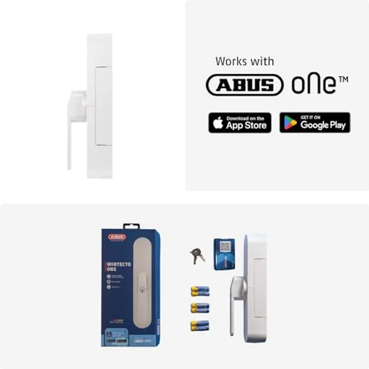 ABUS WINTECTO One, smarter Fensterantrieb mit Alarmfunktion, einfache Montage ohne Bohren, Weiß, gleichschließend (AL0145) – Bild 4
