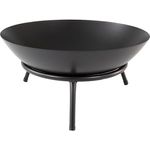 LEMODO Feuerschale | Feuerstelle mit Wasserablaufbohrung | Feuerkorb für den Garten mit Klöpperboden | Feuertonne mit Dreibein für Feuerschale | Mini Feuerschale mit Ø 46 cm