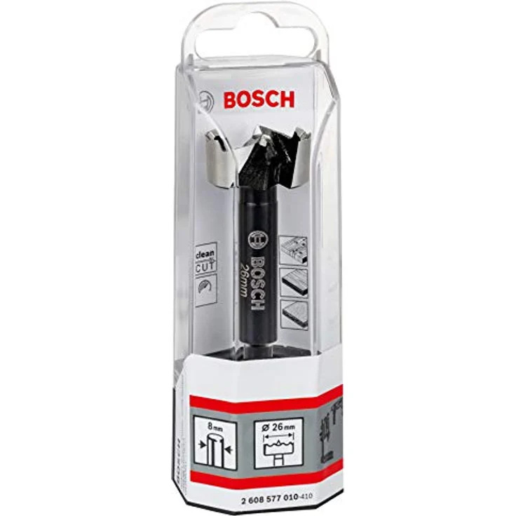 Bosch Accessories 2608577010 Forstnerbohrer 26 mm, Holzbohrer mit zahnförmigem Design für präzise und splitterfreie Löcher – Bild 2
