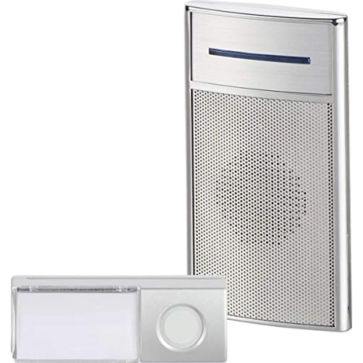Heidemann Funkgong-Set HX Speaker, Sender + Empfänger, 4-stufig einstellbare Lautstärke bis 90 dB, Reichweite 200 m, Farbe silber