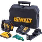Dewalt Linienlaser Compact DCLE34021D1, 18V Set mit grünem Laserstrahl, inkl. 1x 2,0 Ah Akku und Lader im Koffer