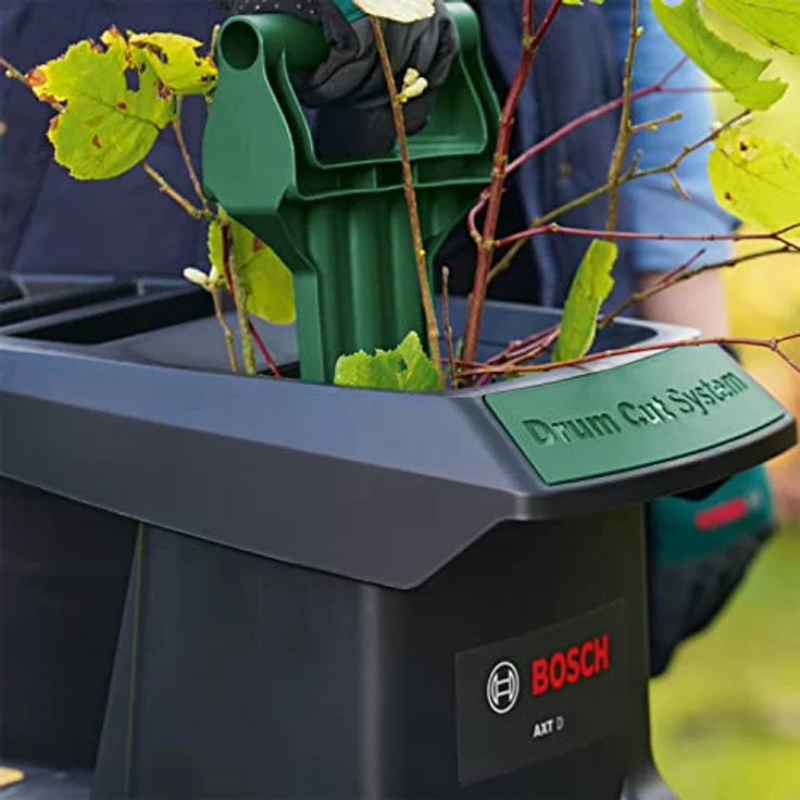 Bosch Leisehäcksler AXT 25 D (2.500 W; geeignet für Hartholz und Dornensträucher; integrierte Fangbox 53 l; in Karton) – Bild 4