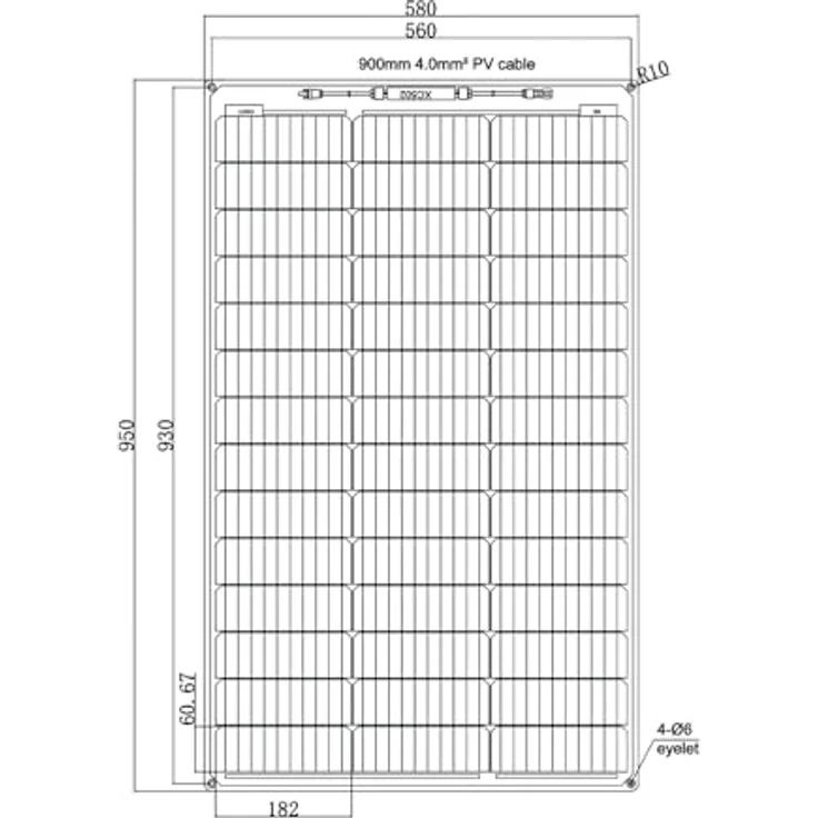 EnjoySolar Solarpanel ETFE Marine Semiflexibles Solarmodul 100W 12V, 182mm PERC-Solarzellen, hohe Zelleneffizienz, IP65 Anschlussdose, robust gegen Salzwasser und Witterung – Bild 6