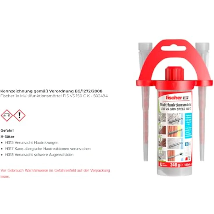 Fischer Injektionsmörtel FIS VS 150 CK 145 ml – Bild 2