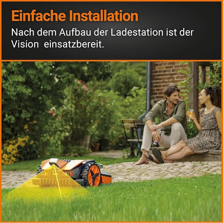 WORX Landroid Vision L1300 Mähroboter WR213E - für Gärten bis 1300qm - Keine Installation von Begrenzungskabeln – Bild 2