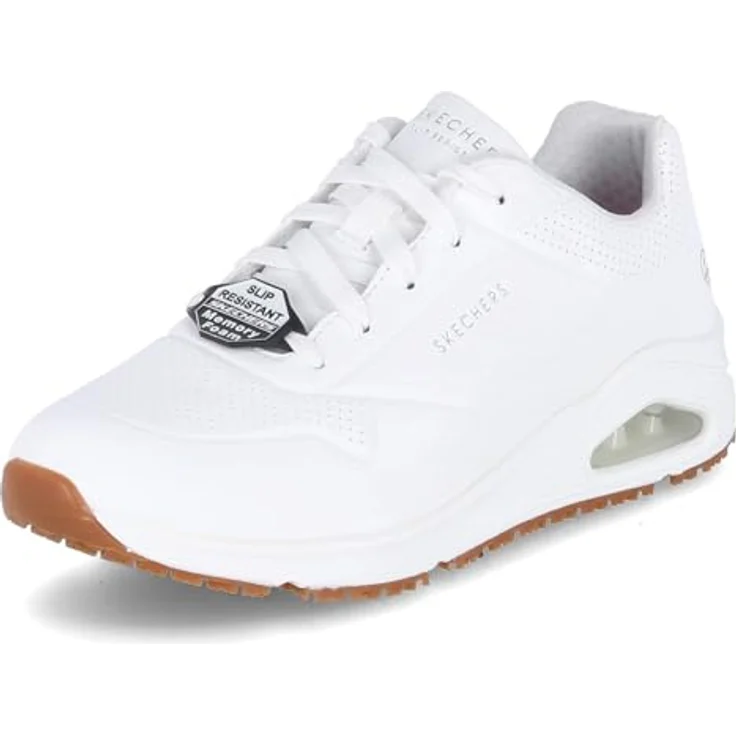 Skechers Work Uno SR, Rutschhemmende Arbeitsschuhe mit Air-Cushioning, Weiß WHT, Größe EU 41 – Bild 4