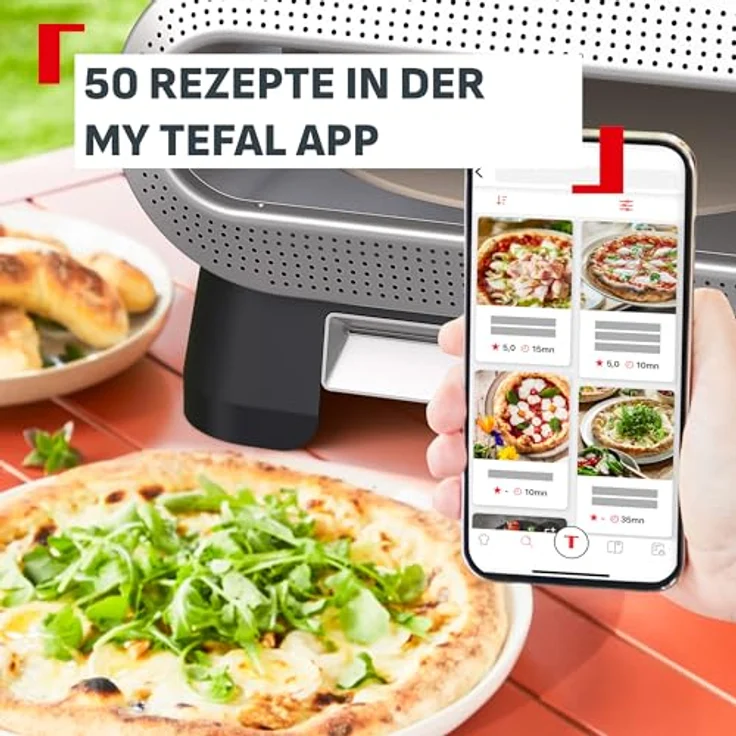 Tefal Pizzaofen Pizza Pronto, 4 Temperaturstufen (250–400°C), automatischer Drehstein, inkl. Pizzaschieber – Bild 7