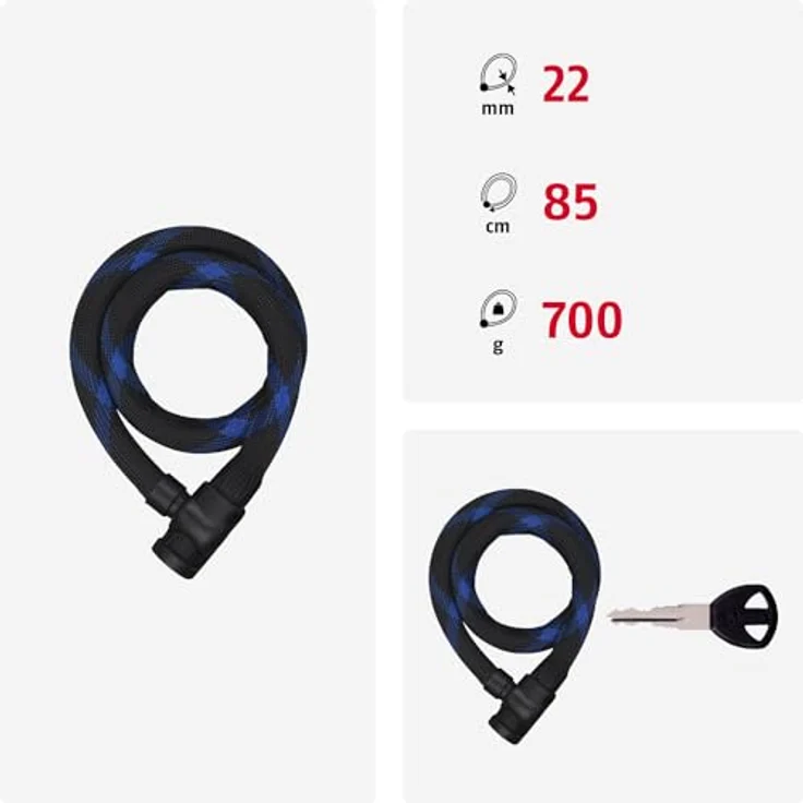 Kabelschloss Abus Ivera Steel-O-Flex 7200 : ohne Halterung 85 cm – Bild 3